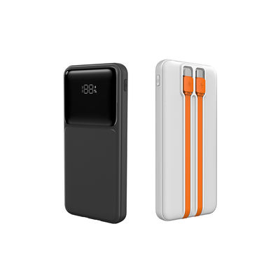 10000mah Powerbank With Inbuilt Cable Power Bank With Built In Usb C Cable