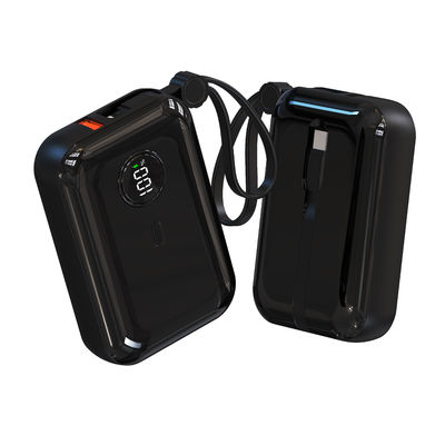 Good price Fireproof ABS PC Universal 10000mah Power Bank With Built In Cables online