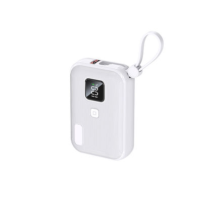Portable 10000mAh ABS Mini Power Bank PD22.5W with 21700 Battery Type