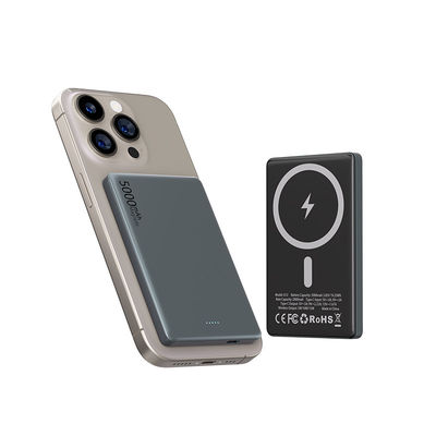 Good price Custom Magnetic Power Bank Li Polymer 5000mAh ABS+PC+Aluminum Alloy online