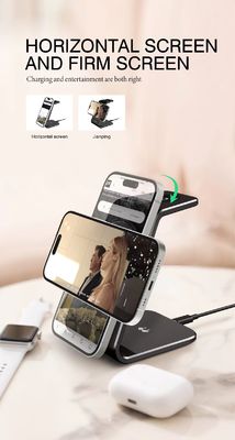 Good price OEM ODM 3 In 1 Wireless Charger Type C Multi Color With 10W Power 5W Watch Output online