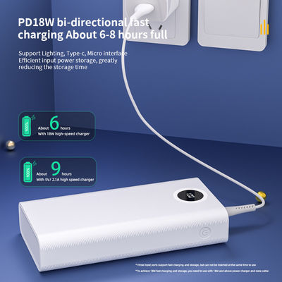 Good price White High Capacity Portable Power Bank 30000mAh Universal Compatibility online