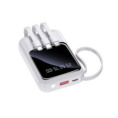 Good price Outdoor Black / White Power Bank With Built In Cable LED Indicators online